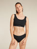 Womens Merino Blend Rib Lotus Hipster Black 0A5778