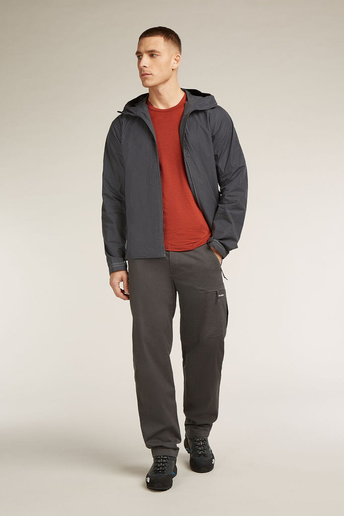 Mens Shell+™ Cotton Elevation Windbreaker Jacket Obsidian 0A577Q