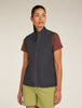 Womens Shell+™ Cotton Elevation Windbreaker Vest Obsidian  0A577T