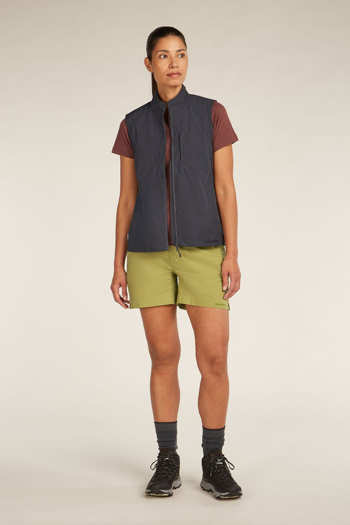 Womens Shell+™ Cotton Elevation Windbreaker Vest Obsidian  0A577T