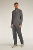 Mens Merino 260 Waffle Knit Wander Long Sleeve Half Zip Obsisian  0A577U