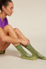 Womens Merino Hike+ Light Crew Socks Sphagnum/Olive  0A578K