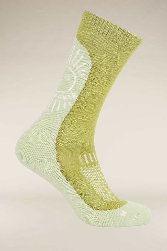 Mens Merino Hike+ Light Crew Socks IB Solar Olive/Ashen  0A578U