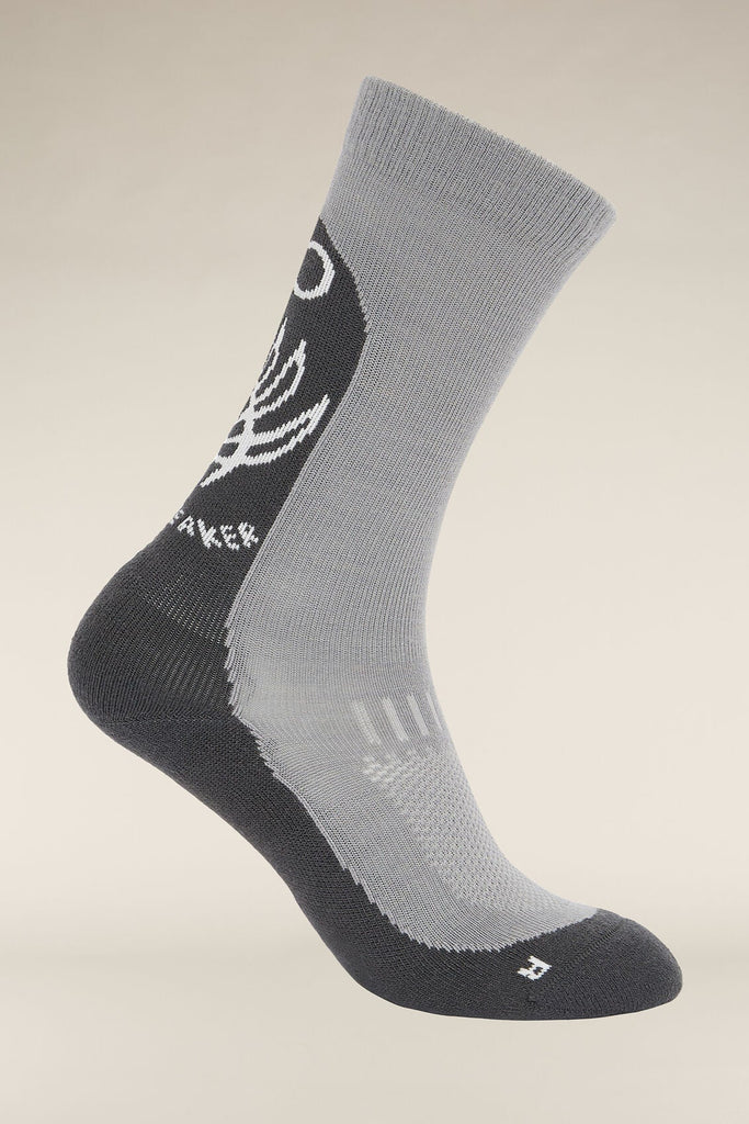 Womens Merino Hike+ Light Crew Socks Fresh Fern Alloy/Obsidian 0A578V