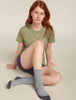 Womens Merino Hike+ Light Crew Socks Fresh Fern Alloy/Obsidian 0A578V