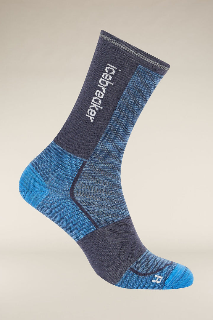 Mens Merino Blend Run+ Ultralight Crew Socks Fusion Dye Arctic Graphite 0A578W
