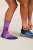 Mens Merino Hike+ Medium Crew Socks Across the Peaks Passion/Royal Navy 0A578Z