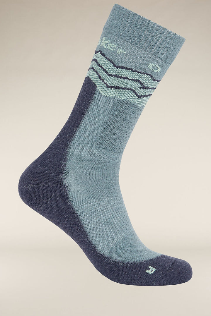 Mens Merino Hike+ Medium Crew Socks Across the Peaks Blue Ash/Graphite 0A578Z
