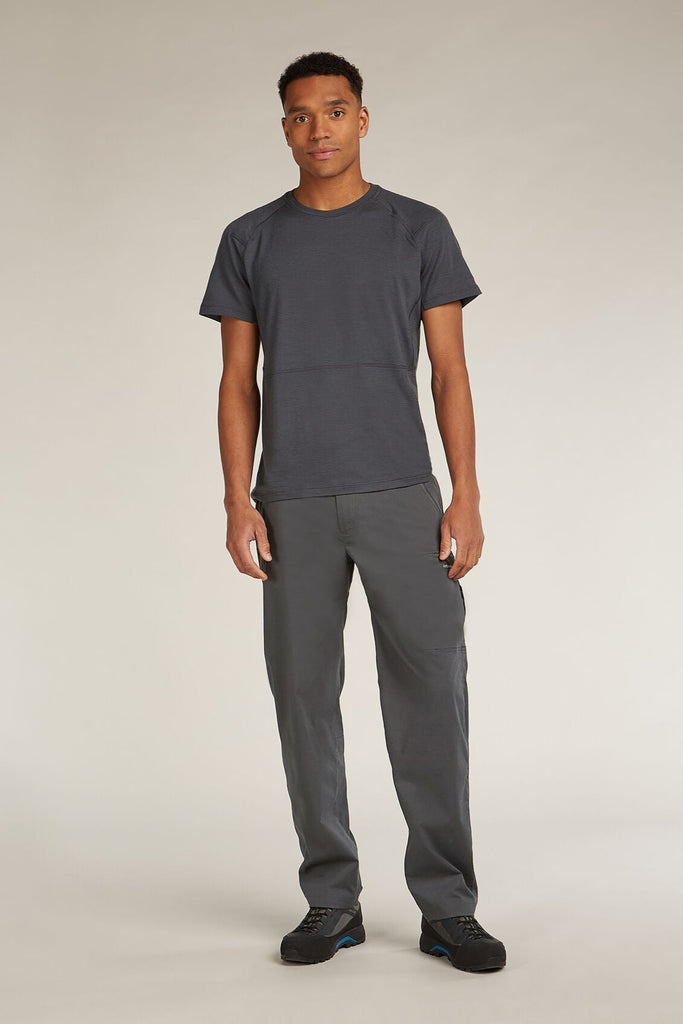 Mens Merino 200 Waffle Elevation S/S T-Shirt Obsidian  0A5793