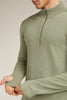 Mens Merino Anniversary Original Long Sleeve Half Zip Lichen  0A579D