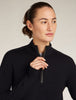 Womens Merino icebreaker Anniversary Original L S Half Zip Black 0A579E