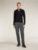 Womens Merino icebreaker Anniversary Original L S Half Zip Black 0A579E