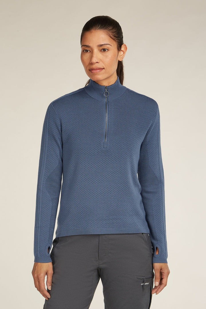 Women's Merino icebreaker Anniversary Original Long Sleeve Half Zip