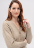 Womens Karo Cardi  Latte 100207