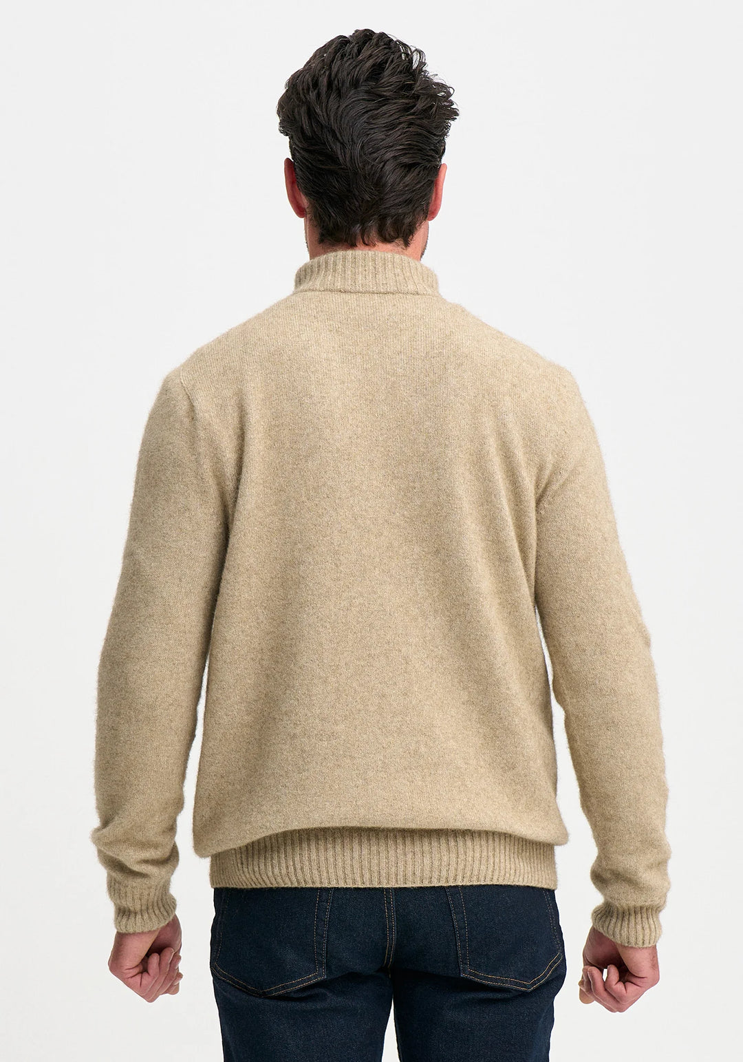 Mens Whittaker Half Zip Latte/River 100309