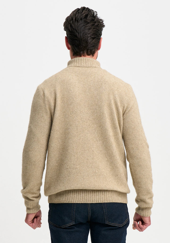 Mens Whittaker Half Zip Latte/River 100309
