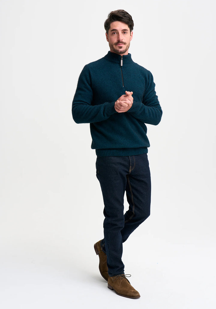 Mens Whittaker Half Zip Peacock Slate 100309