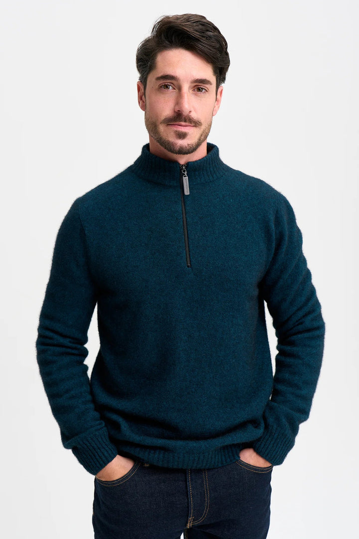 Mens Whittaker Half Zip Peacock Slate 100309