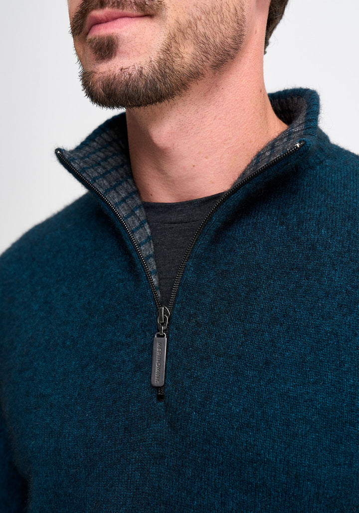 Mens Whittaker Half Zip Peacock Slate 100309