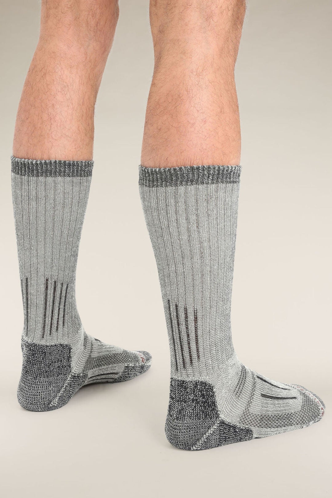 Mens Merino Mountaineer Mid Calf Socks Jet Heather/Espresso  101291