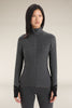 Womens Descender Long Sleeve Zip Jacket Jet Heather/Black B03900
