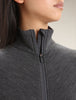 Womens Descender Long Sleeve Zip Jacket Jet Heather/Black B03900