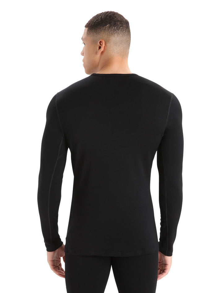 Mens Merino 260 Tech LS Crew Neck Thermal Top Black 104371