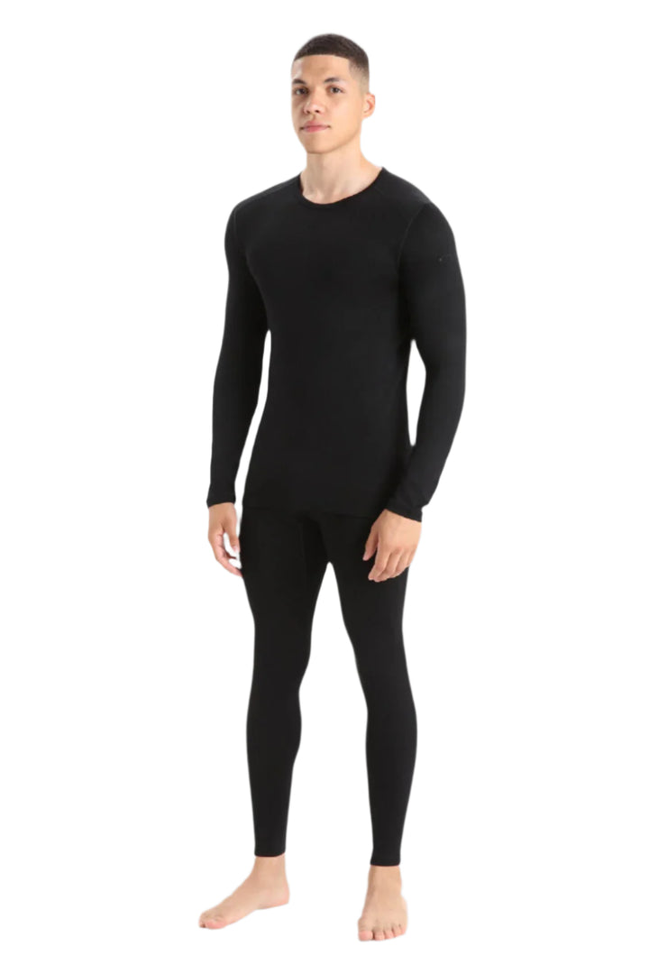 Mens Merino 260 Tech LS Crew Neck Thermal Top Black 104371