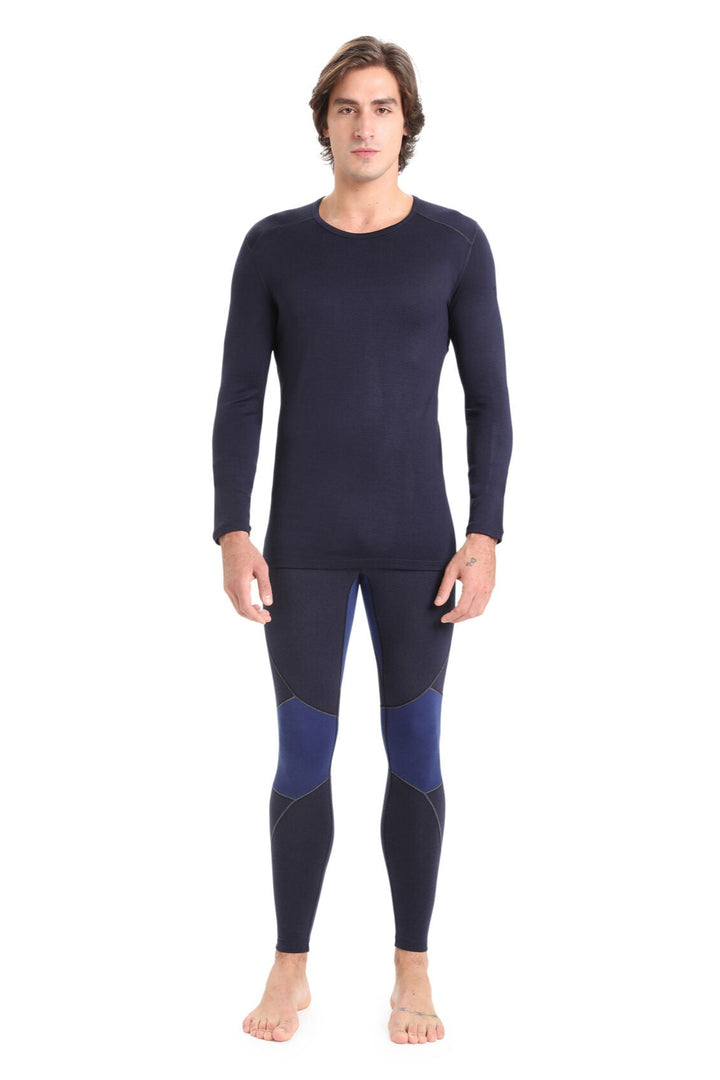 Mens Merino 260 Tech LS Crew Neck Thermal Top Midnight Navy 104371