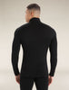 Mens Merino 260 Tech LS Half Zip Thermal Top Black  B04372