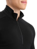 Mens Merino 260 Tech LS Half Zip Thermal Top Black  B04372