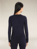 Womens 200 Oasis LS Crewe Midnight Navy 104375