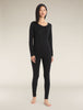 Womens 200 Oasis LS Scoop Black 104378