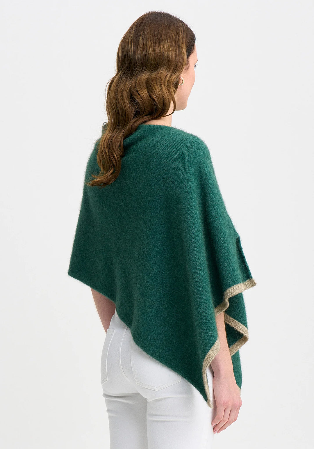 Womens Two Tone Poncho