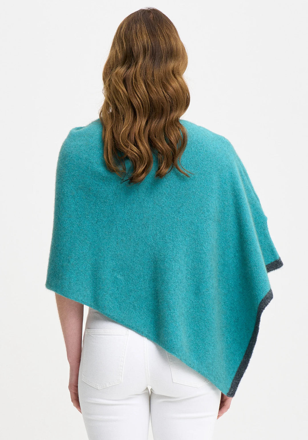 Womens Two Tone Poncho