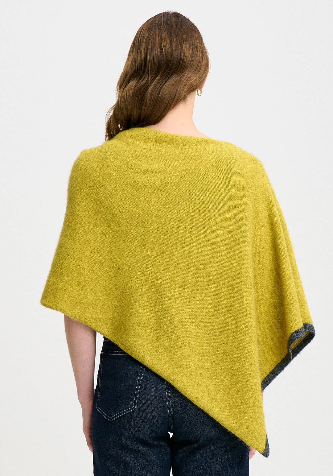 Womens Two Tone Poncho