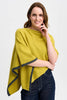 Womens Two Tone Poncho Golden Pearl/Slate 1623
