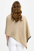 Womens Two Tone Poncho Latte/Slate 1623