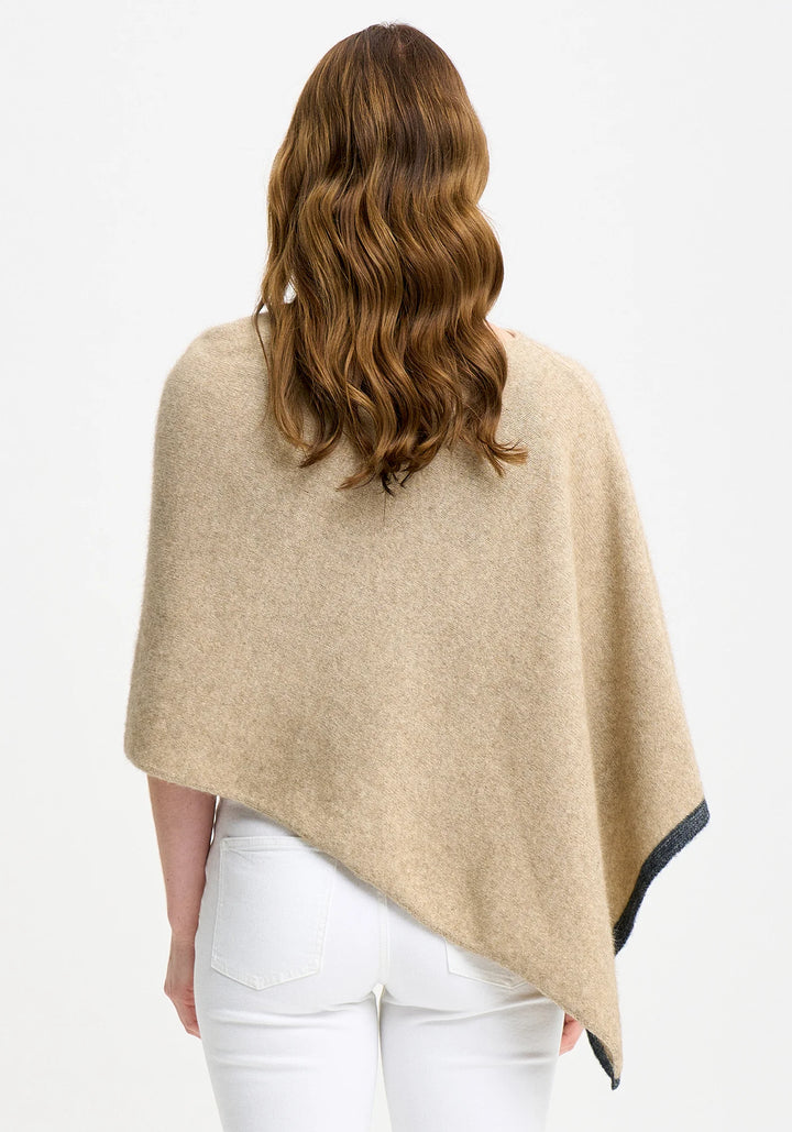 Womens Two Tone Poncho