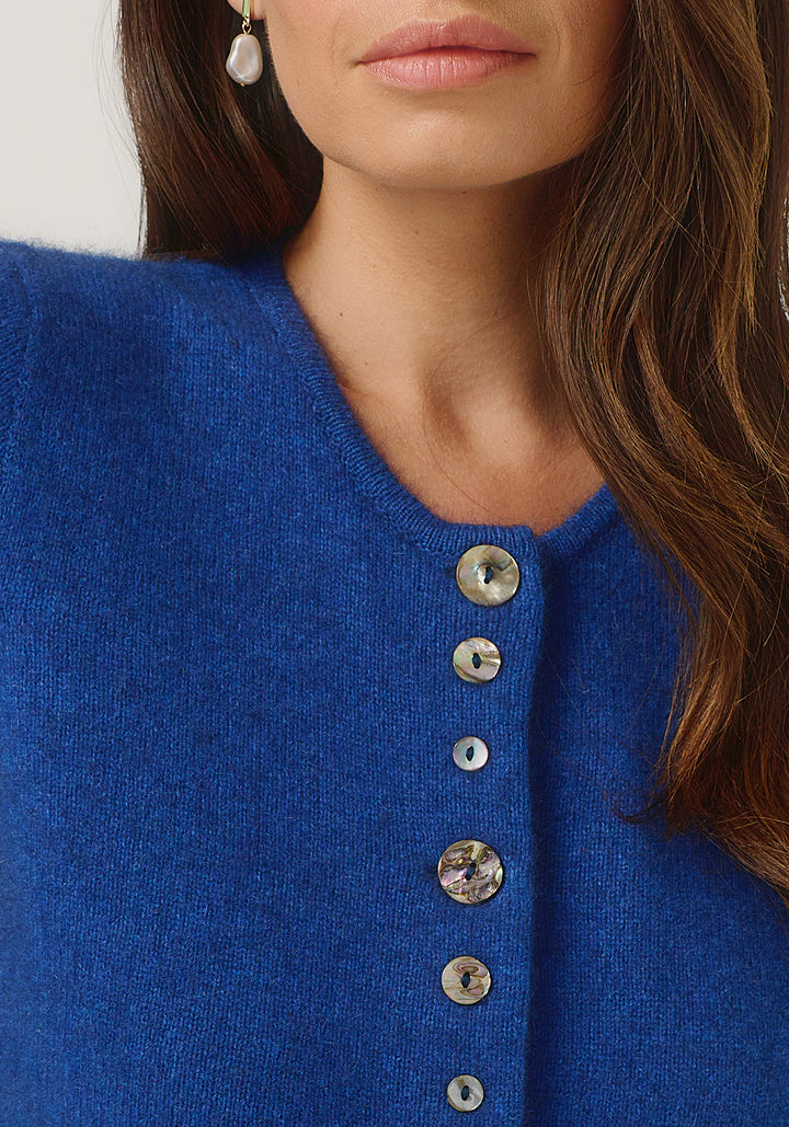 Womens Shell Cardigan Dusty Blue 1736