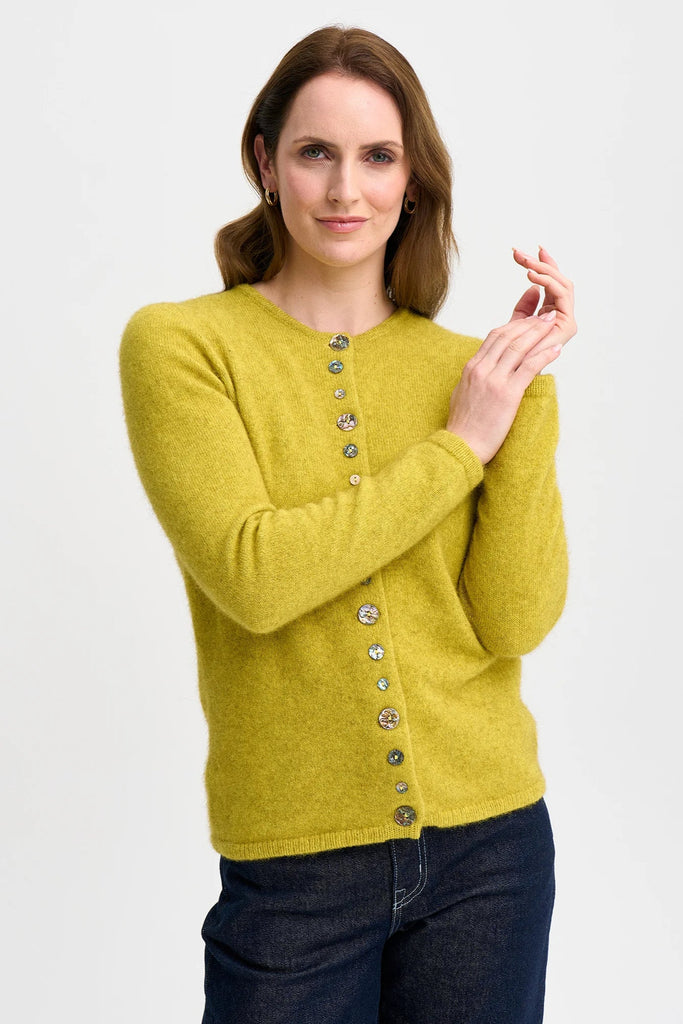 Womens Shell Cardigan Golden Pearl 1736