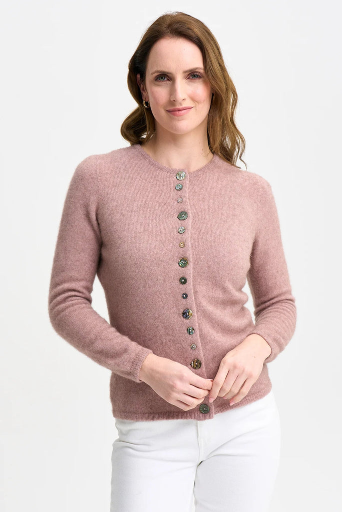 Womens Shell Cardigan Rose Dust 1736