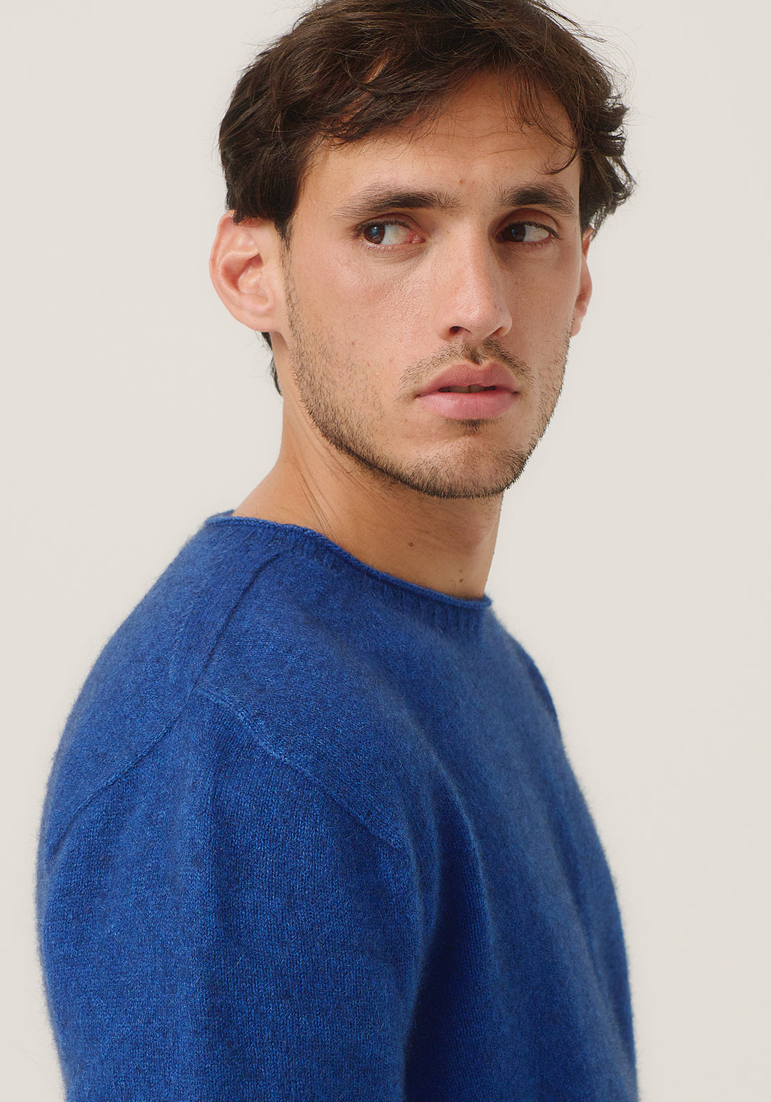 Mens Classic Crew Sweater Dusty Blue 1933