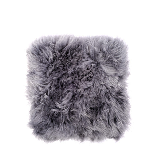 Sheepskin Cushion Cover Dark Grey R407