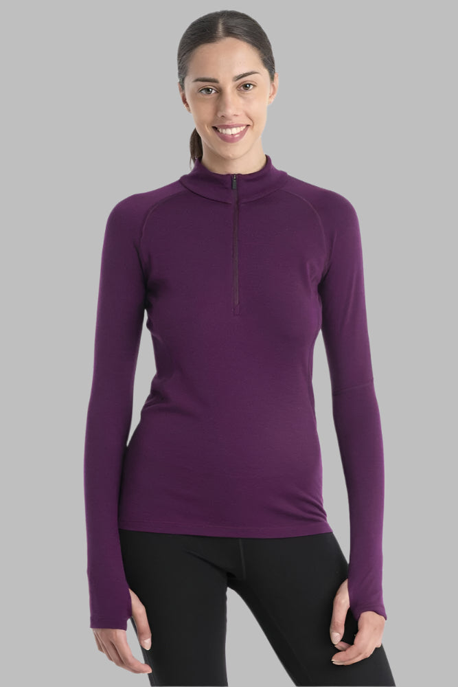 Womens 300 MerinoFine™ Polar LS Half Zip Thermal Top Nightshade IBBA56SL