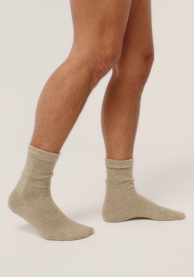 Unisex Merino Mink Fine Socks Latte 0302