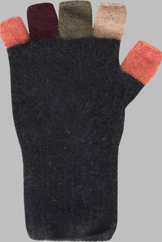 Multi Fingerless Gloves Charcoal NX812
