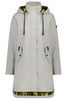 Womens Rain Coat-Billie-Ice Crystal with Big Cat Blur