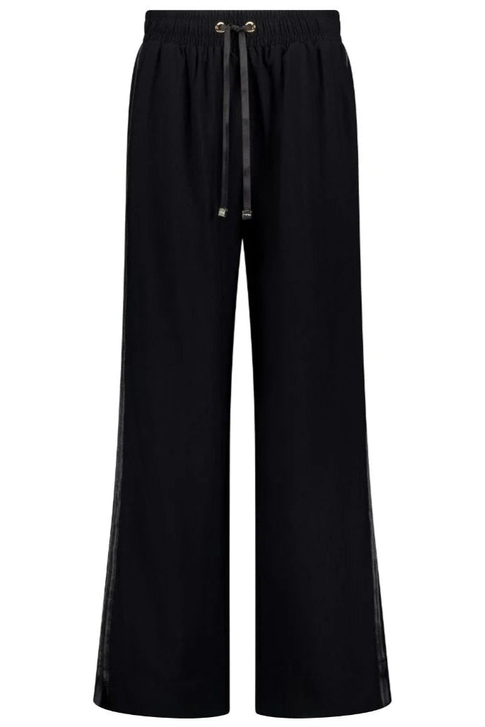 Indiana Women's Wide Leg Pants - Black/Satin