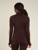 Womens Zoneknit LS Half Zip Jet Bittersweet BA56HI